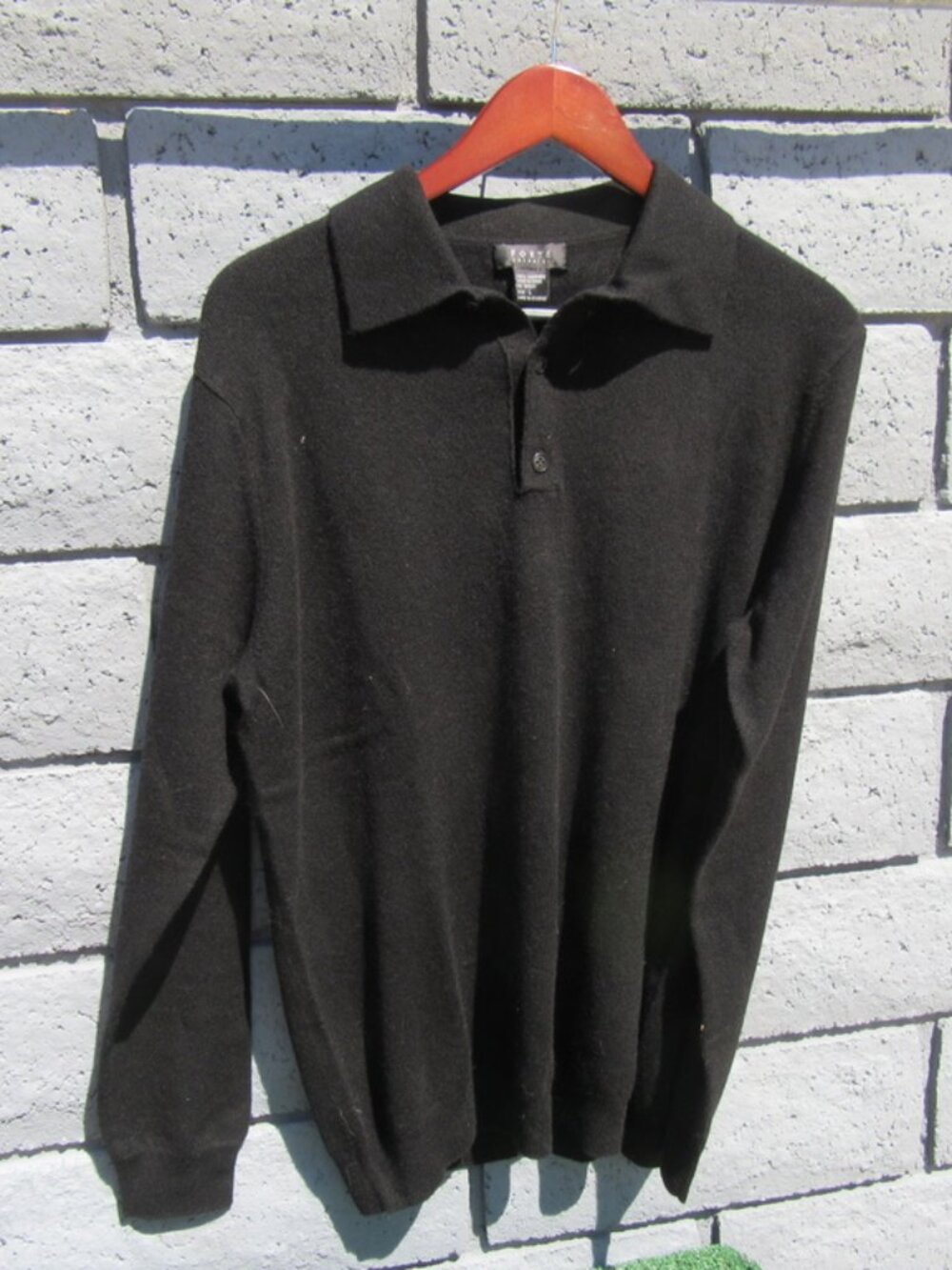 Brand New Forté Cashmere Long Sleeve 100% Cashmere Sweater Men's Size Large